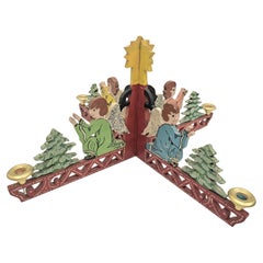 Vintage Christmas Candle Holder Erzgebirge, Germany