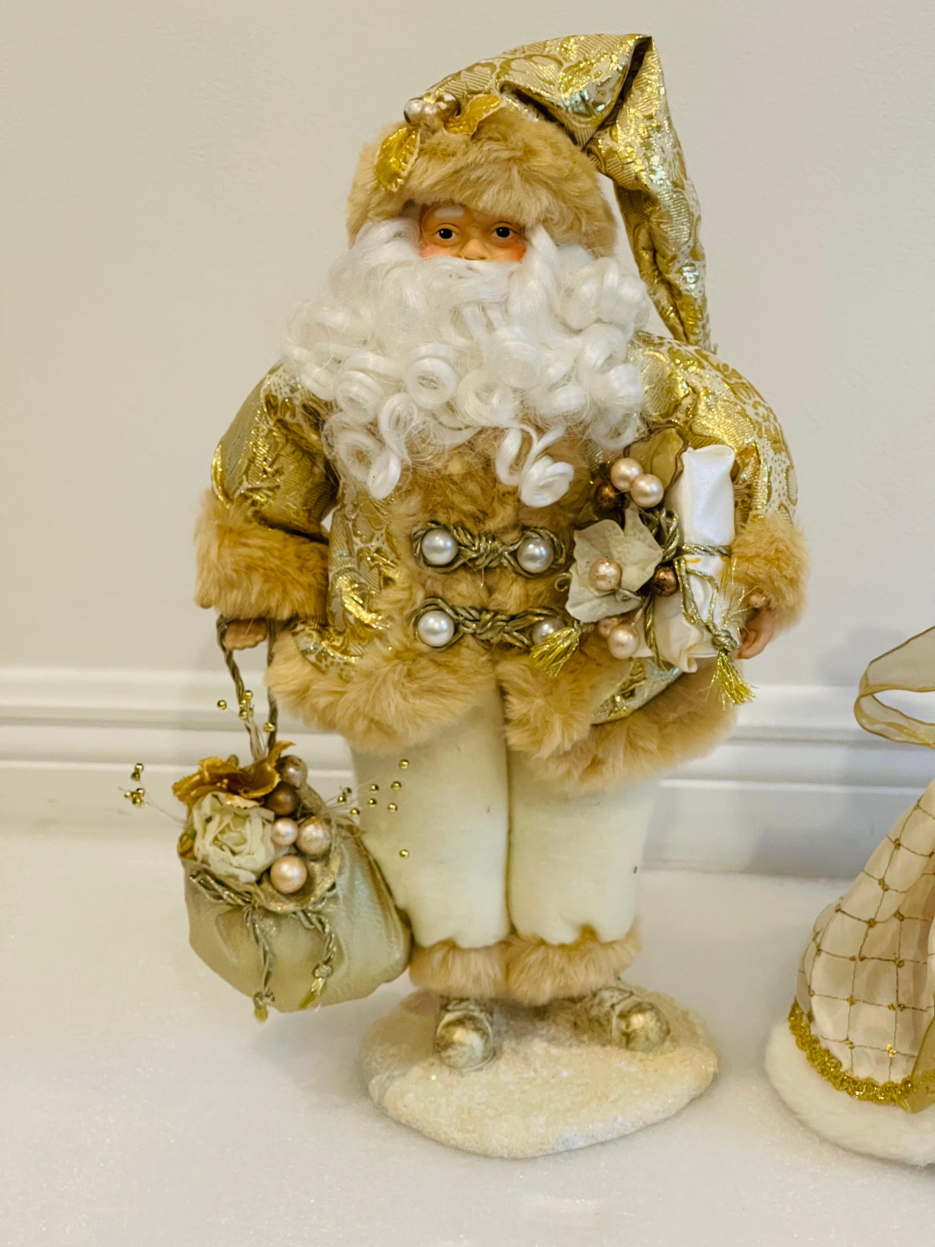 Americano Danta Claus e Yree Top Angel d'epoca in oro bianco in vendita