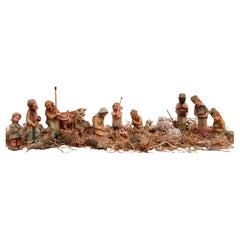 Groupe de Noël vintage composé de 14 figurines d'Eig.L.V. 1960 Netherland