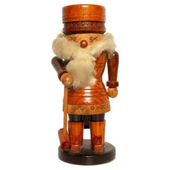 Vintage Christmas Medium Nutcracker, Wood, Erzgebirge, Germany, 1970