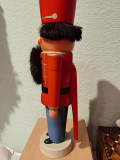 Vintage Christmas Nutcracker Figure Wood Erzgebirge Germany