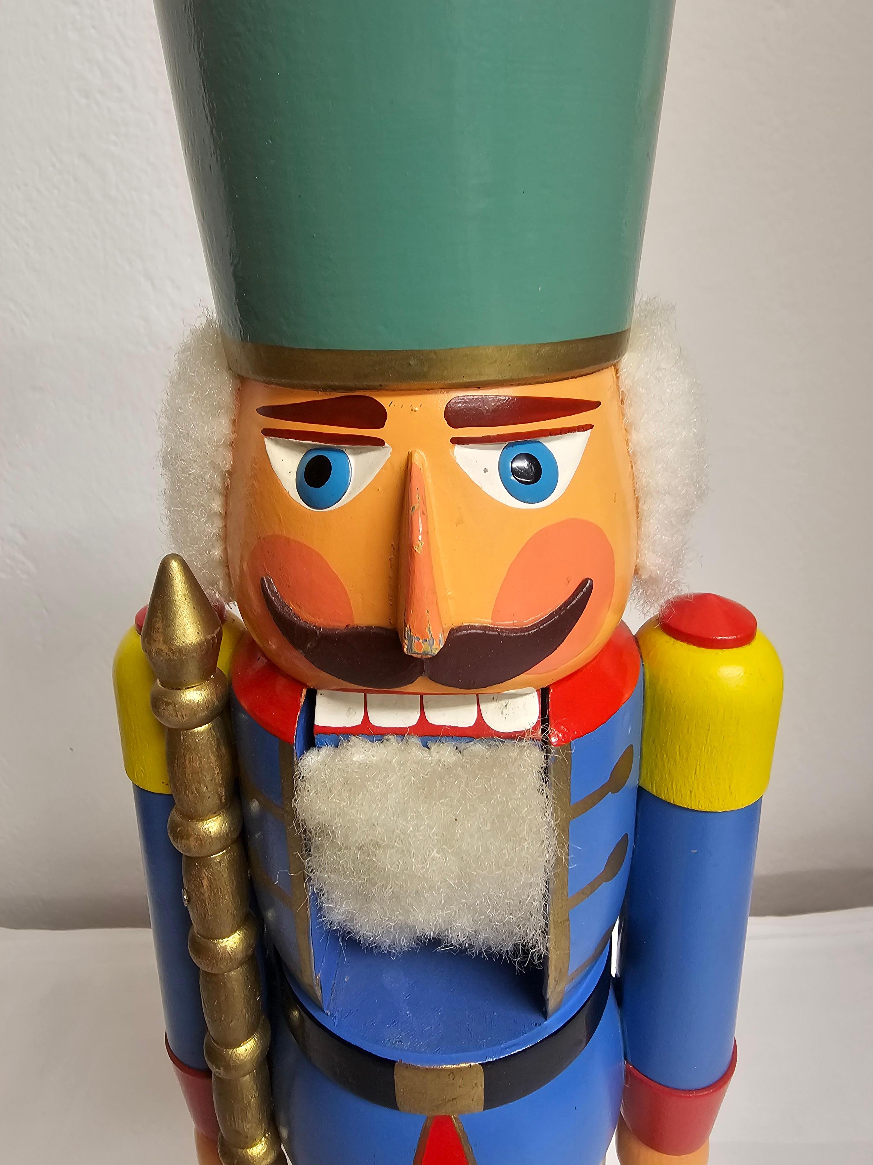 Allemand Vintage Christmas Nutcracker Figure Wood Erzgebirge Germany en vente