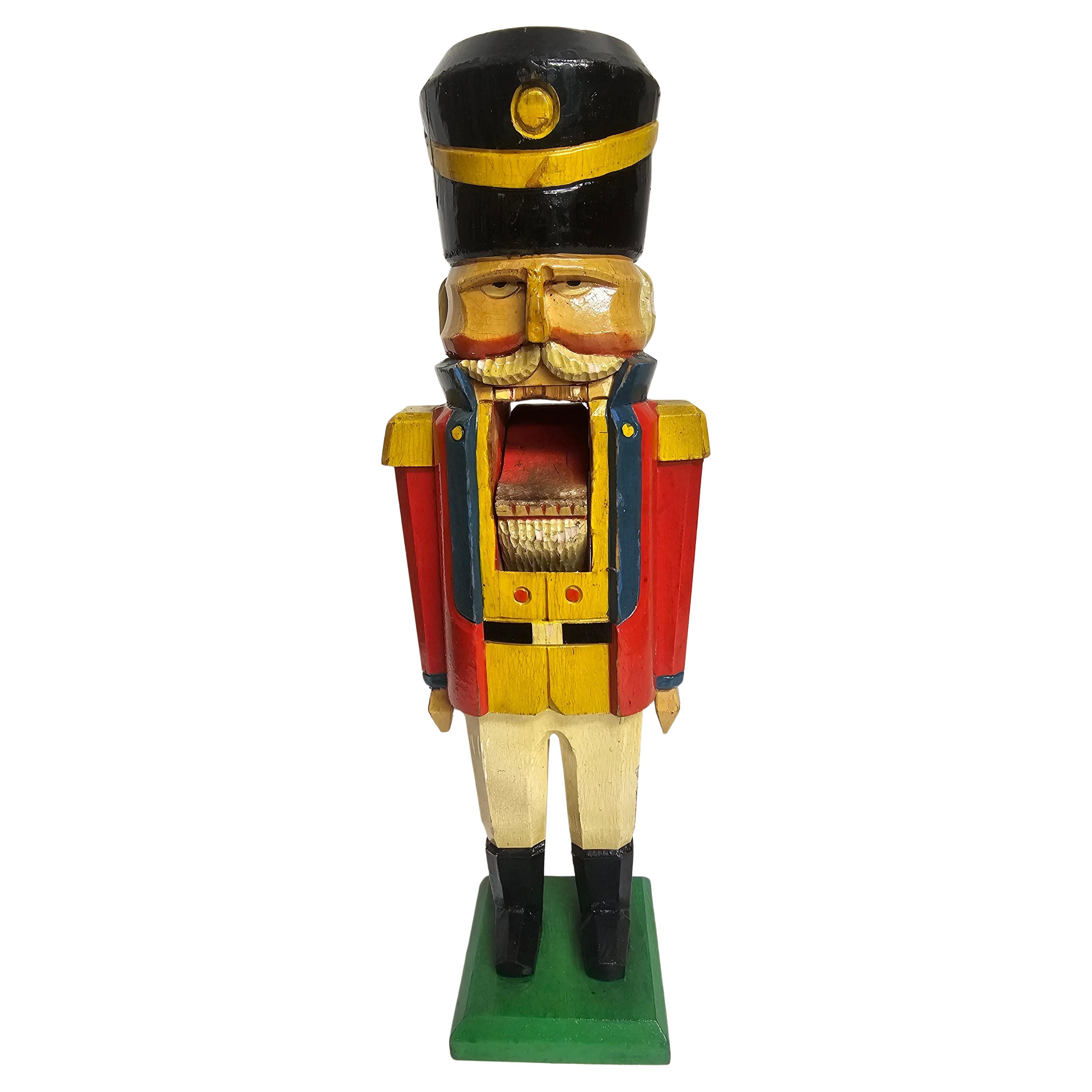 Vintage Christmas Nutcracker Figure Wood Erzgebirge Germany