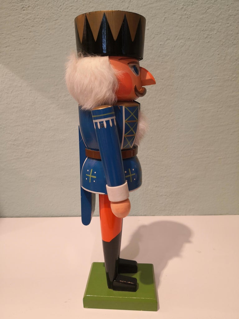 Vintage Christmas Nutcracker Wood Erzgebirge Germany For Sale at 1stDibs