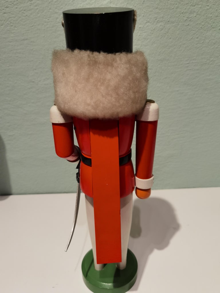 Vintage Christmas Nutcracker Wood Erzgebirge, Germany For Sale at