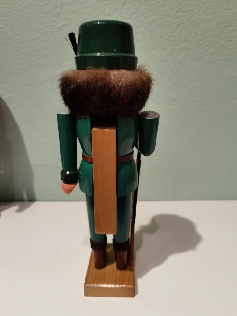 Vintage Christmas Nutcracker Wood Erzgebirge, Germany For Sale at