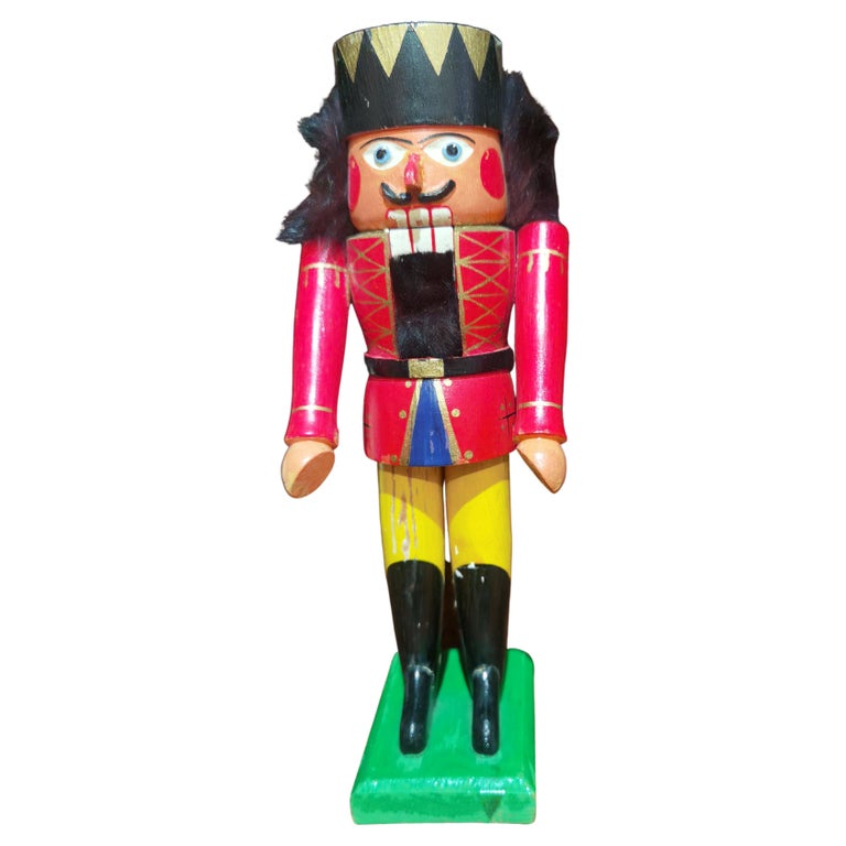 Vintage Christmas Nutcracker Wood Erzgebirge, Germany For Sale at 1stDibs