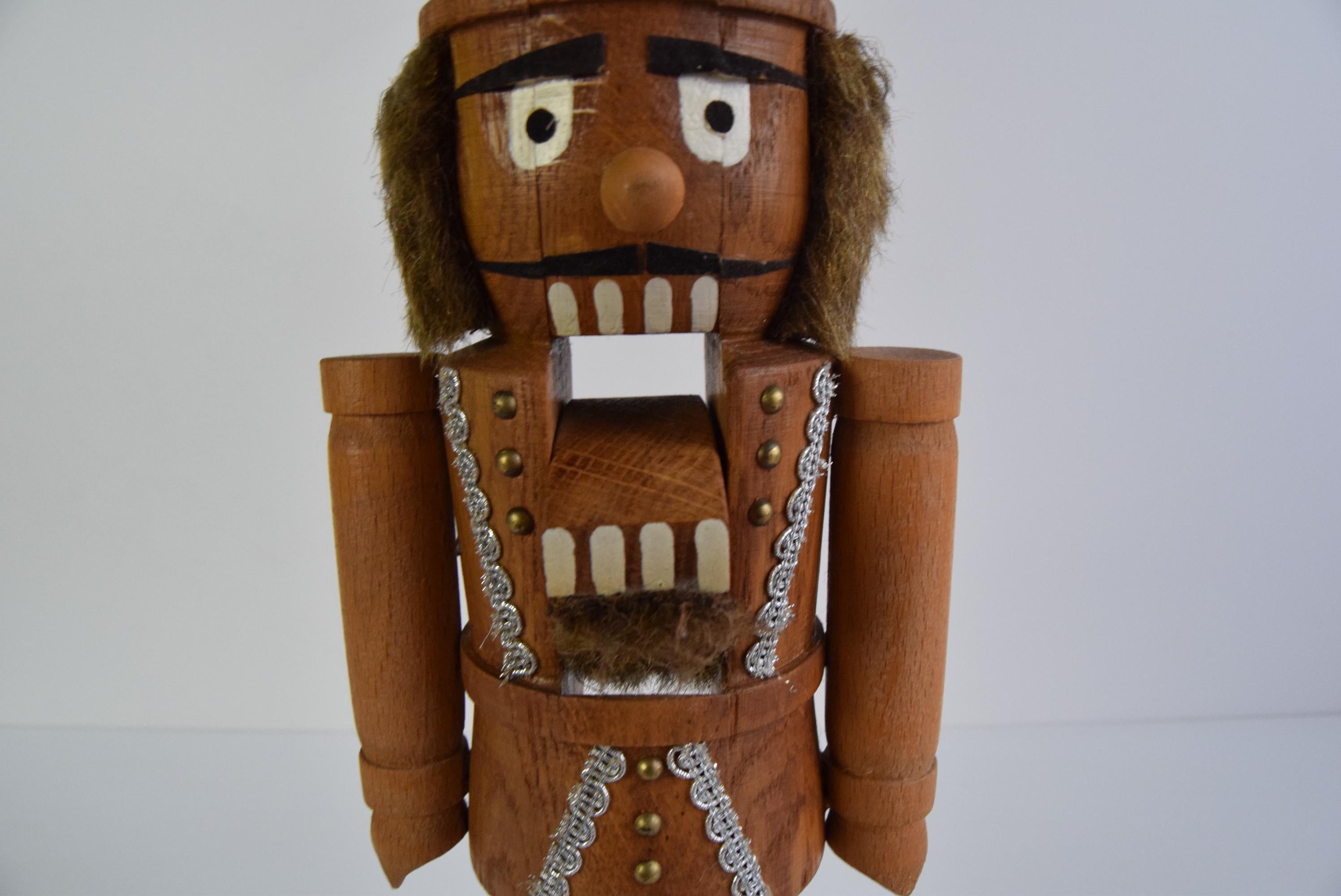 Figure de cracheuse de noix de Noël vintage, Erzgebirge Allemagne 1970 Bon état - En vente à Praha, CZ