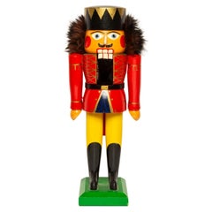 Schiaccianoci rosso vintage di Natale, Wood, Erzgebirge, Germania, 1970