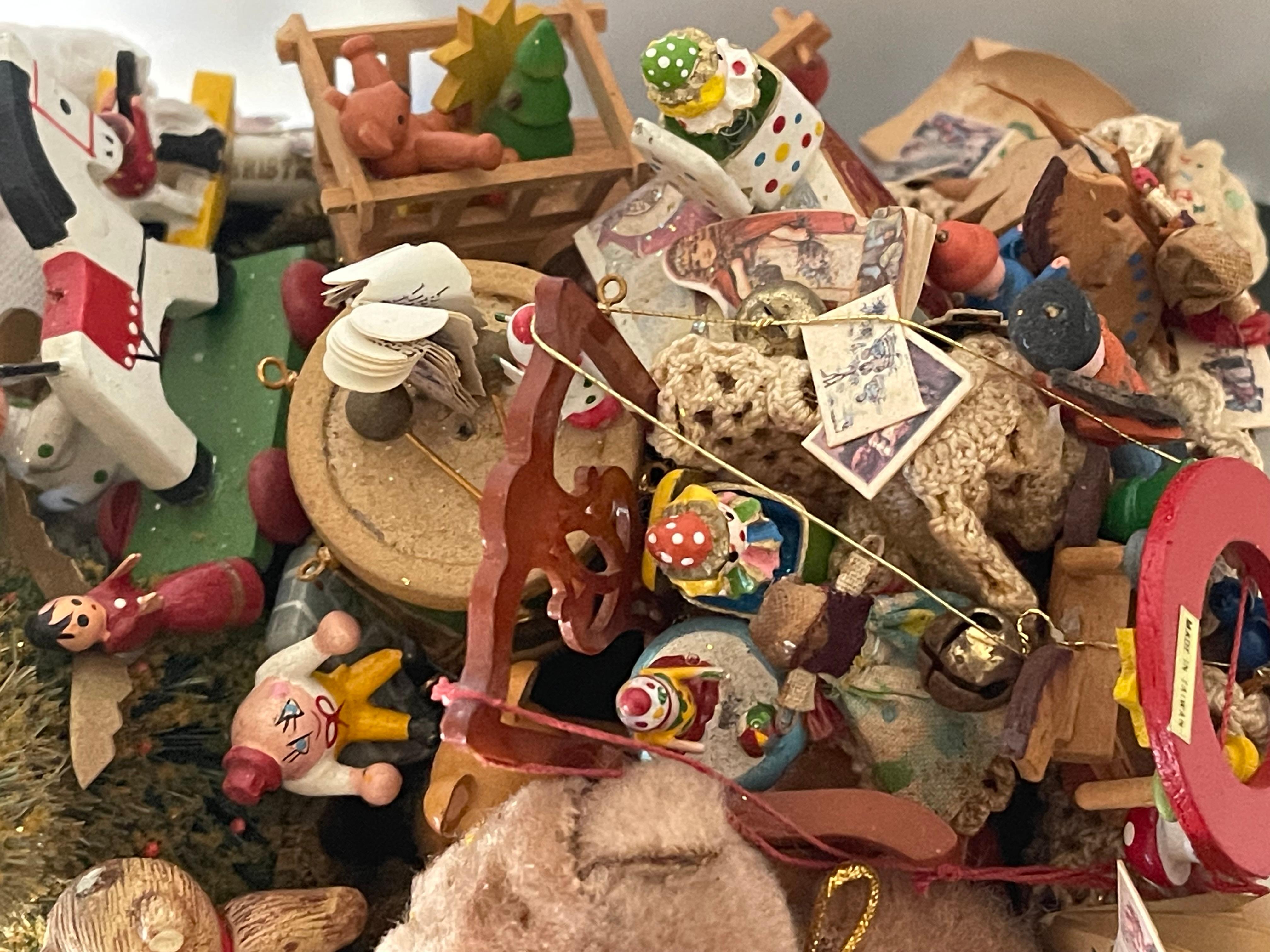 Mid-20th Century Spectacular Vintage Christmas Toy Wagon