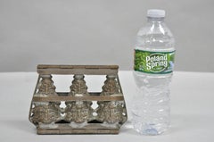 Vintage Weihnachtsbäume Metall Scharnier Schokolade Candy 4" Form mit 3 Bäumen