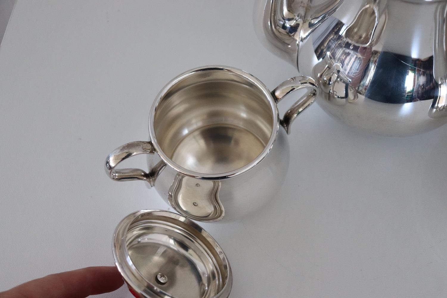 Vintage Christofle France Silver Plate Tea and Coffee Set In Good Condition In Casale Monferrato, IT