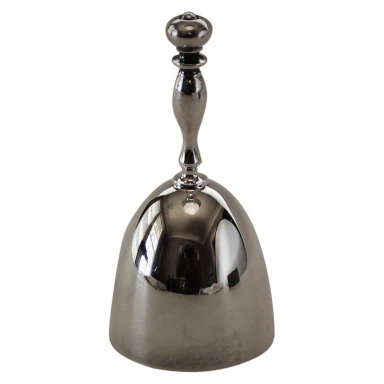 Vintage Christofle France Silver Plated "Perles" Dinner Bell For Sale