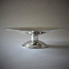 Vintage Christofle France Silver Plated "Perles" Modern Fruit Dish