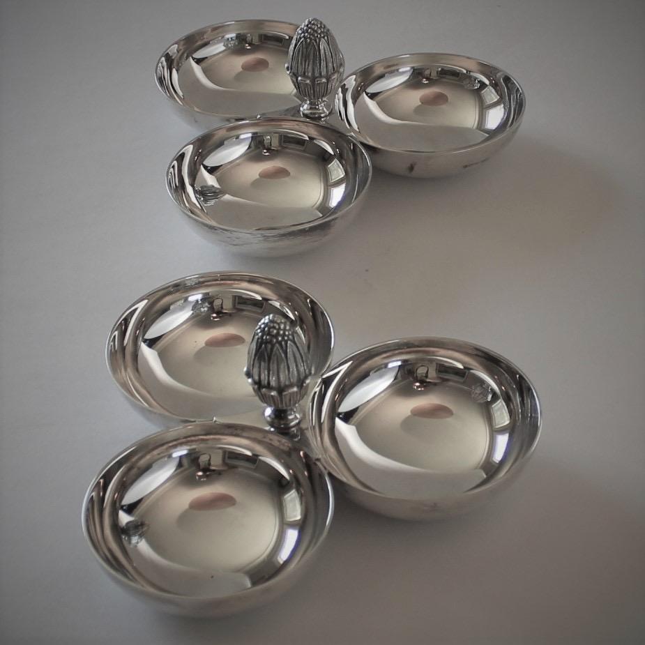 silver snack bowl