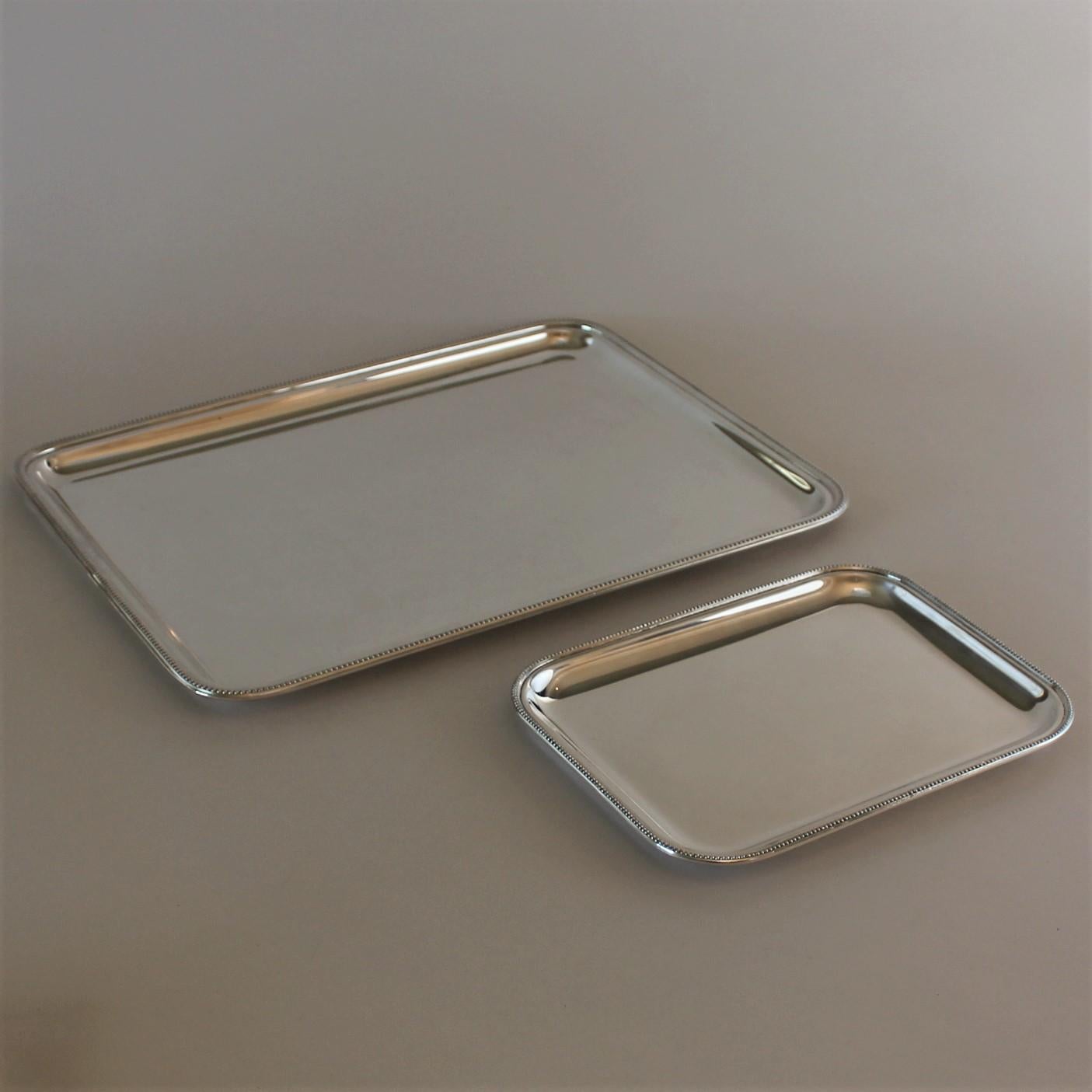silver plated rectangular tray