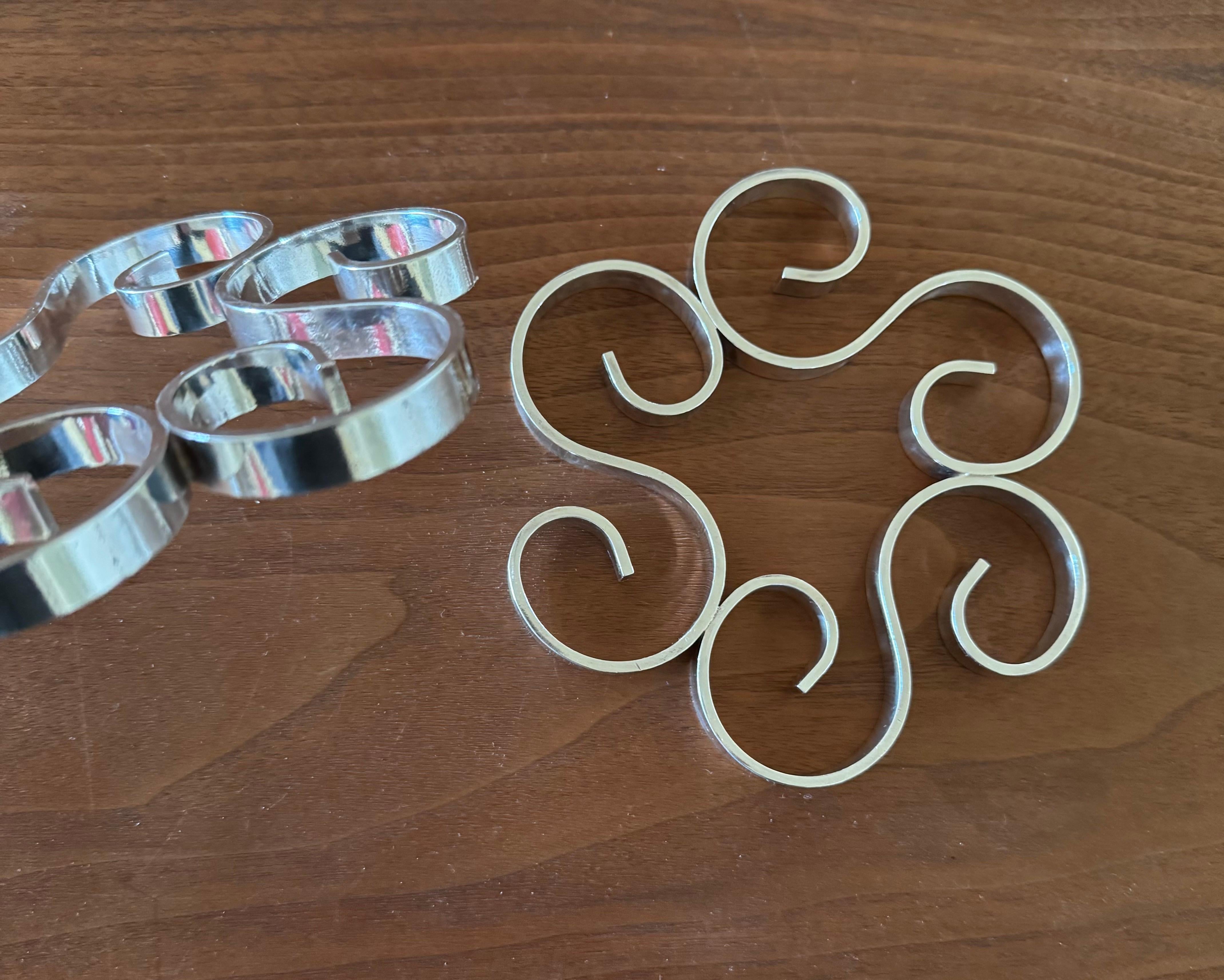 Art Deco Vintage Christofle Gallia Arabesque Trivet Pair, Made in France For Sale