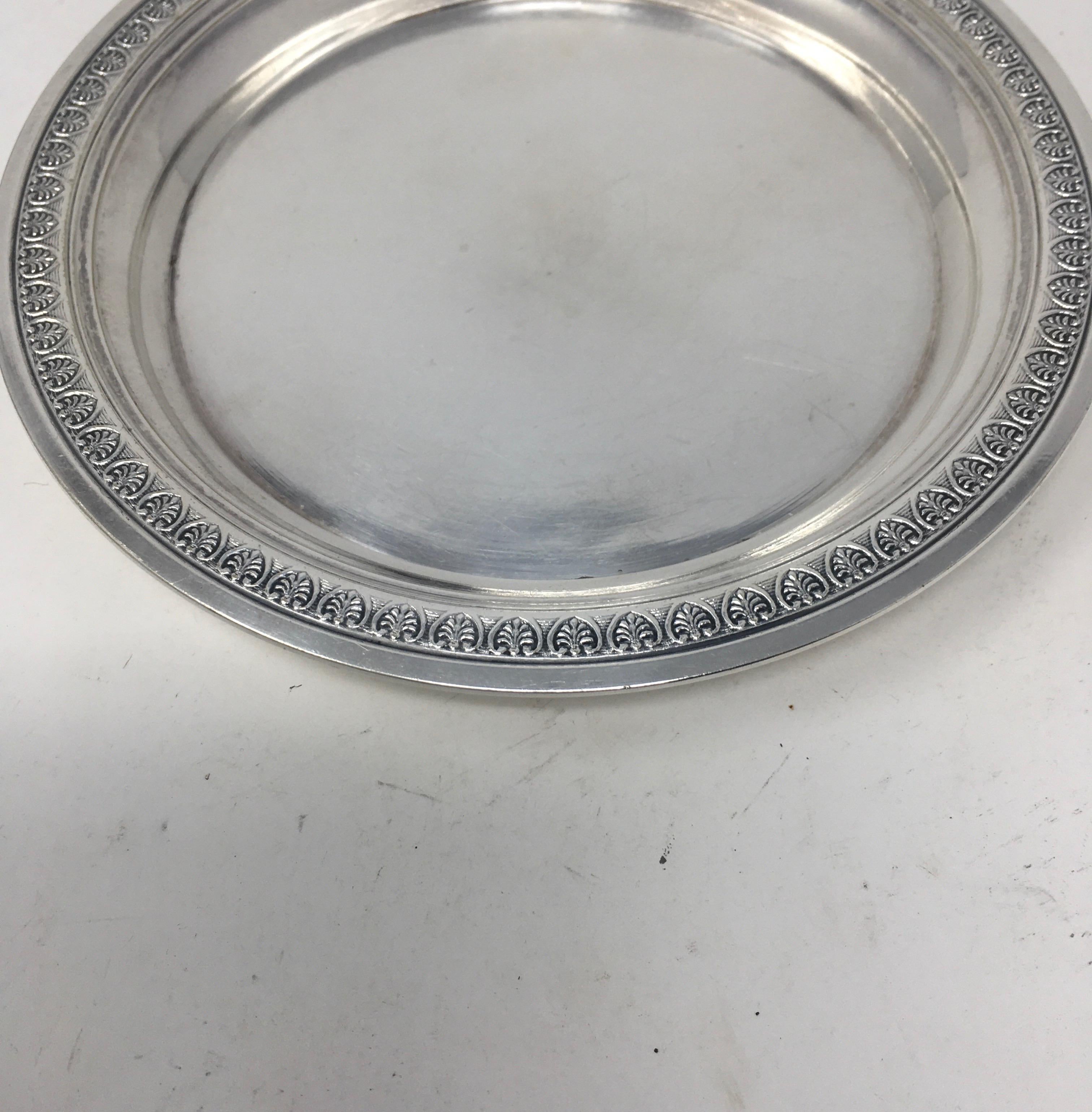 Vintage Christofle Hotel Silver Serving Platter In Good Condition In Houston, TX