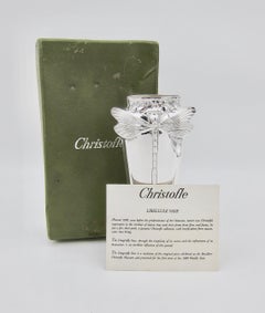 Vintage Christofle Libellule Dragonfly Vase