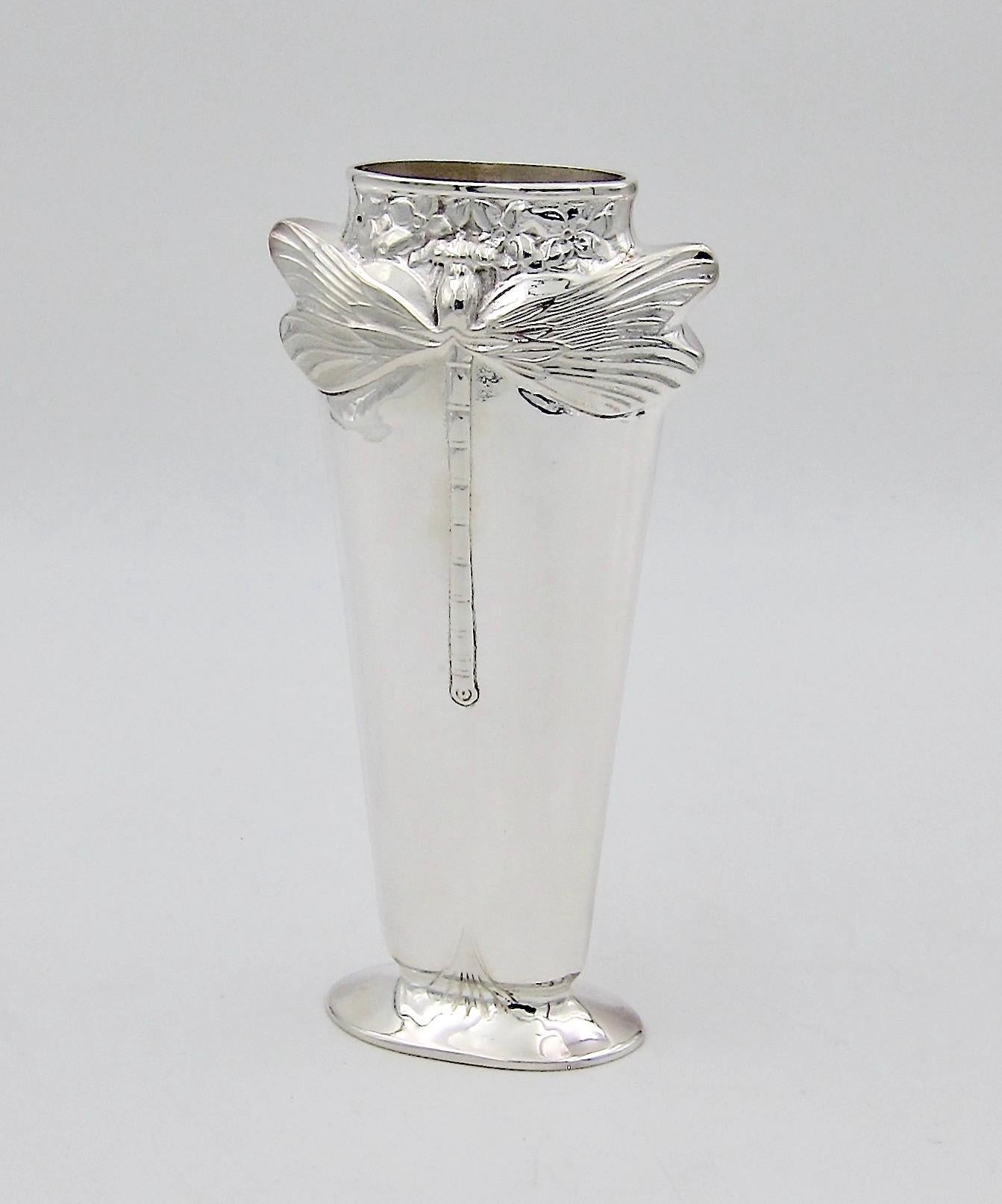 Vintage Christofle Libellule Dragonfly Vase at 1stDibs