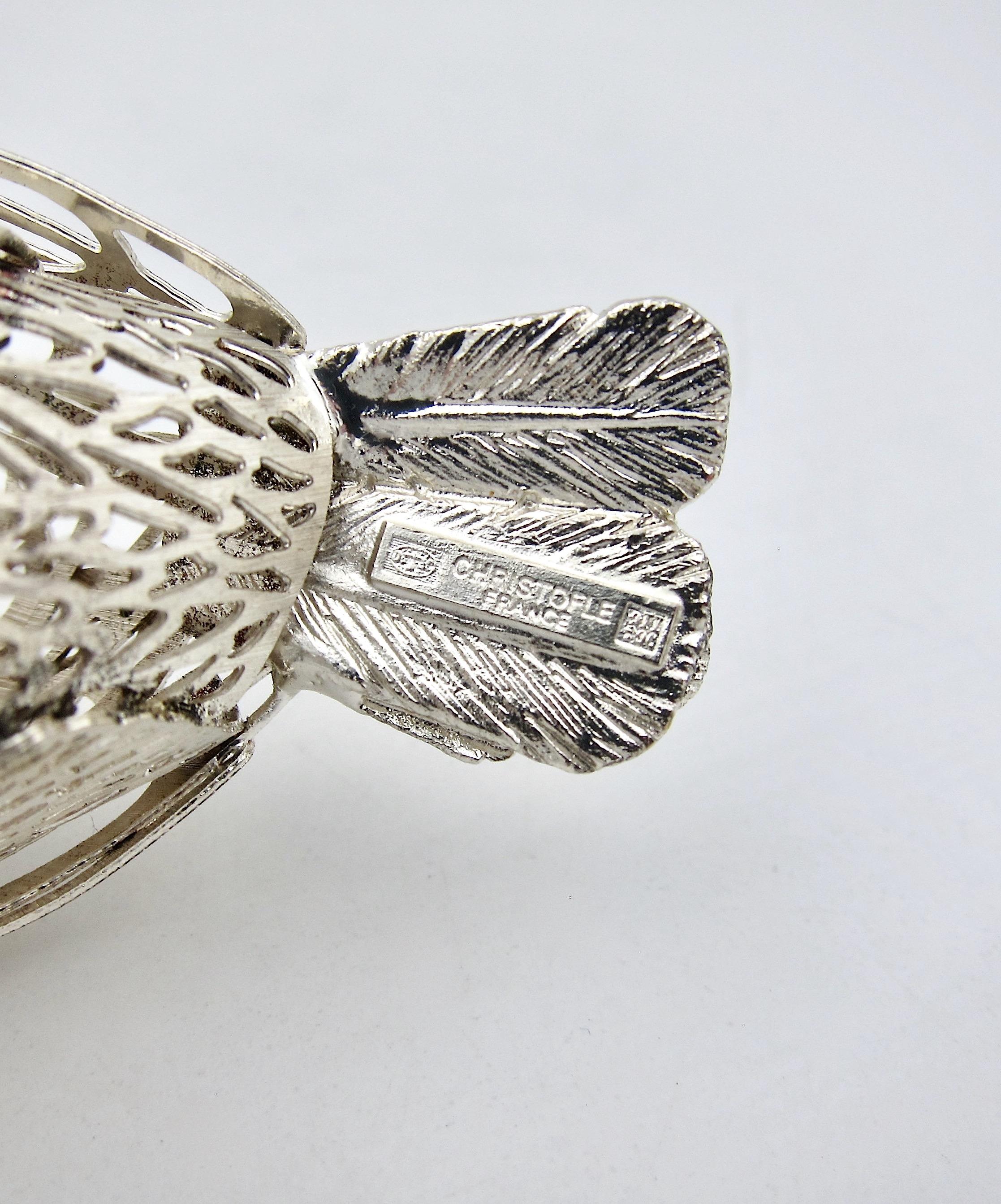 Vintage Christofle Lumiere D'Argent Owl in Silverplate 3
