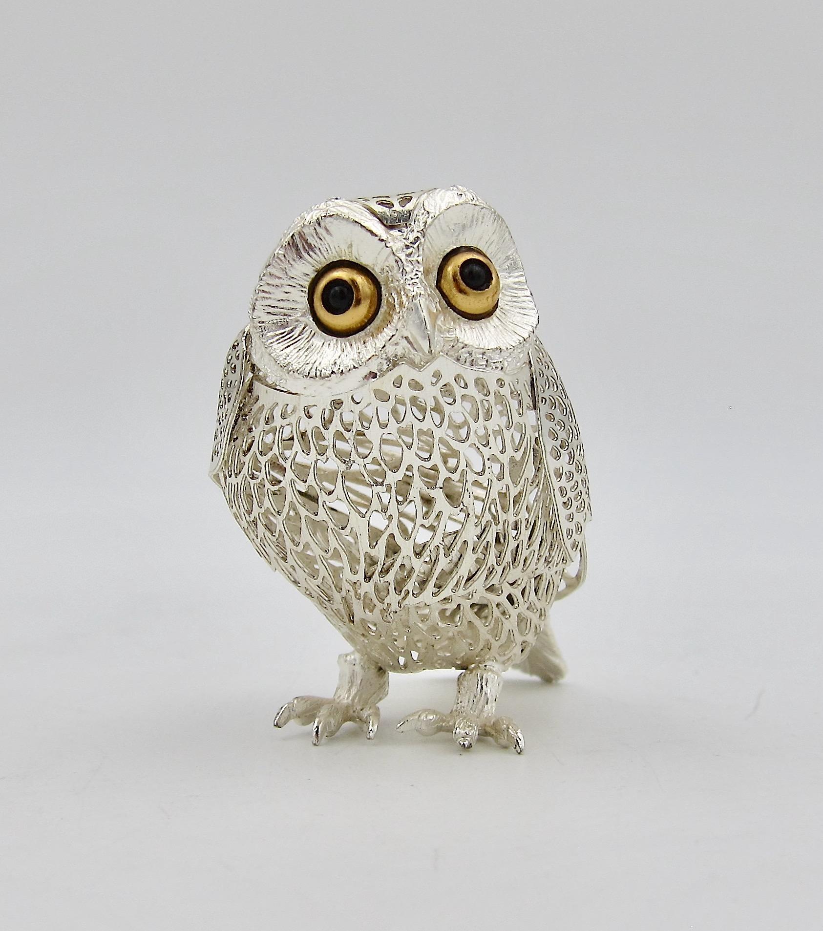 Other Vintage Christofle Lumiere D'Argent Owl in Silverplate