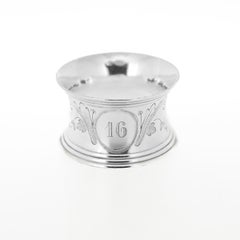 Vintage Christofle No. 16 Engraved French Silverplated Napkin Ring