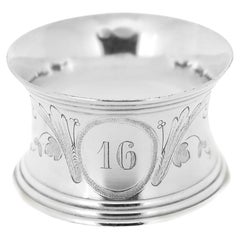 Servilletero vintage Christofle nº 16 grabado francés plateado