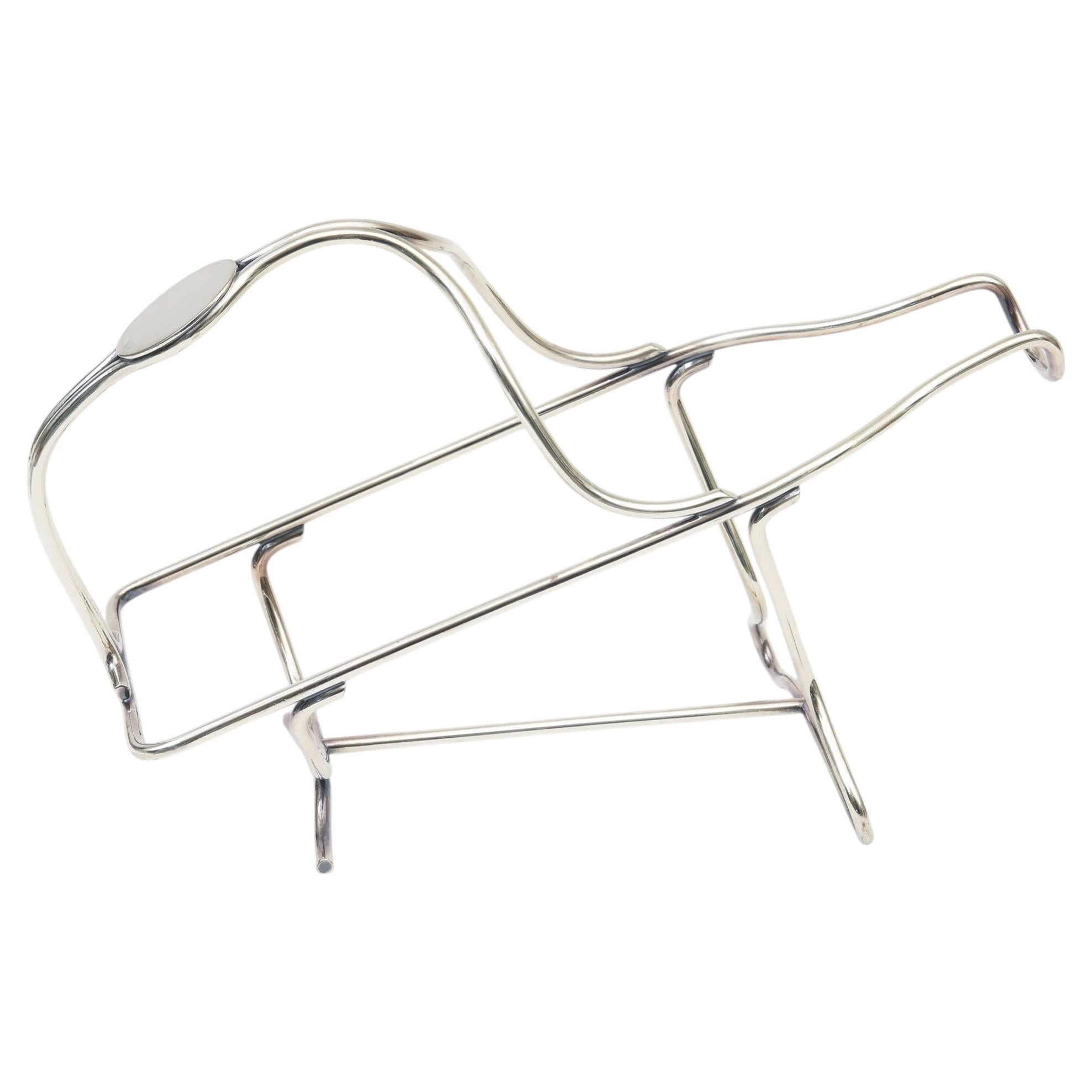 Vintage Christofle Silver-Plate Wine Or Champagne Holder Or Carrier, 1960's