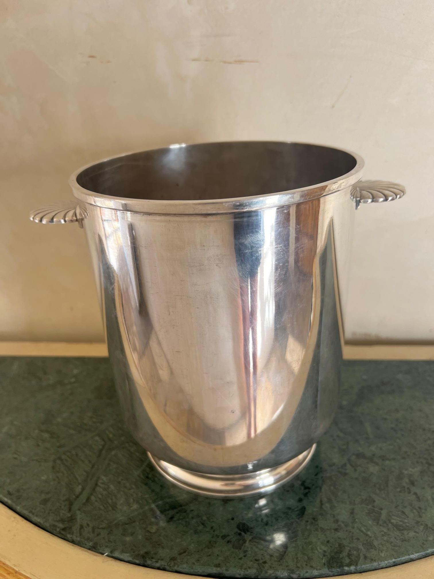 Silver Plate Vintage Christofle Silverplated Champagne / Wine Bucket, C. 1950's