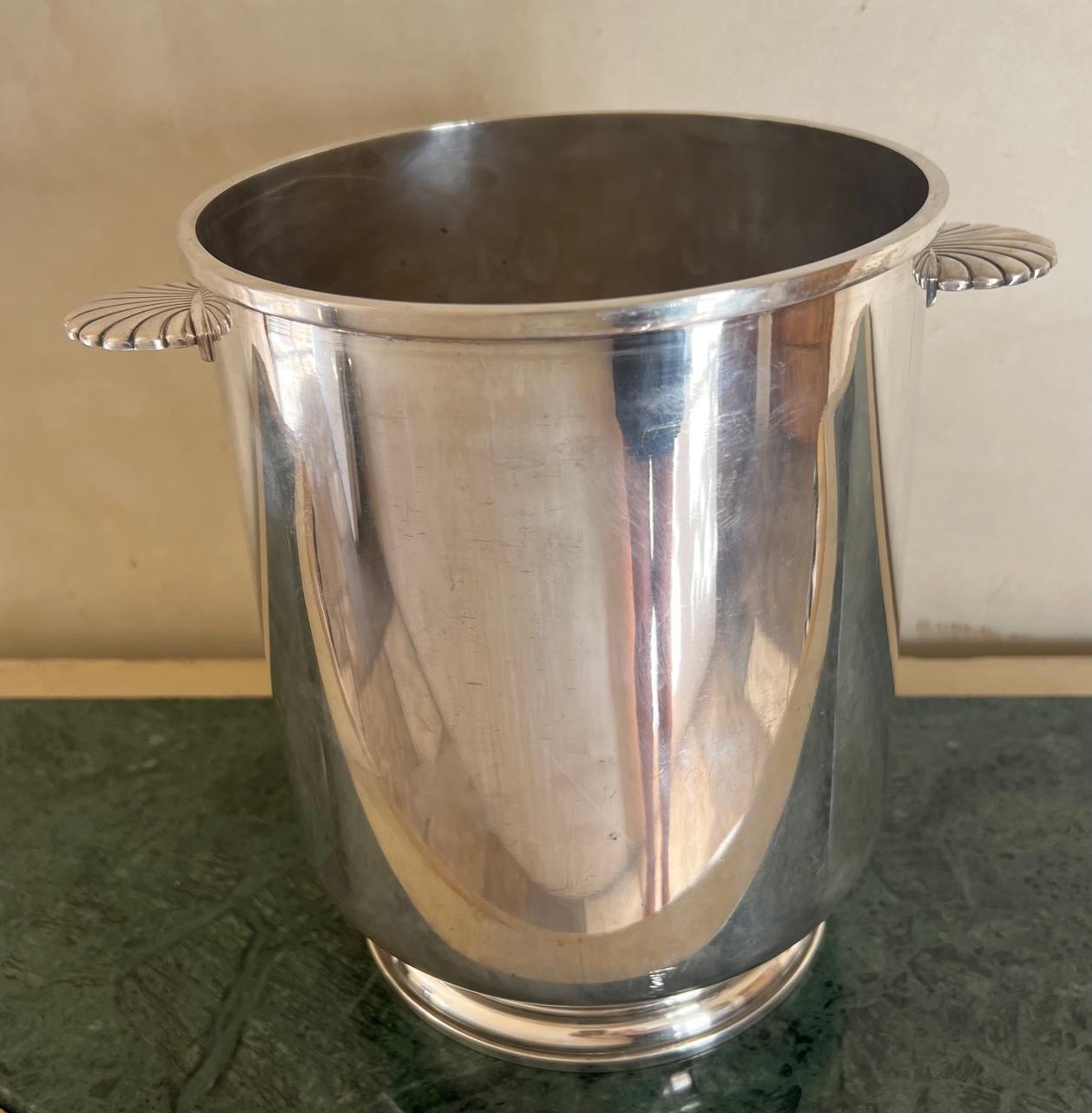 Vintage Christofle Silverplated Champagne / Wine Bucket, C. 1950's 1