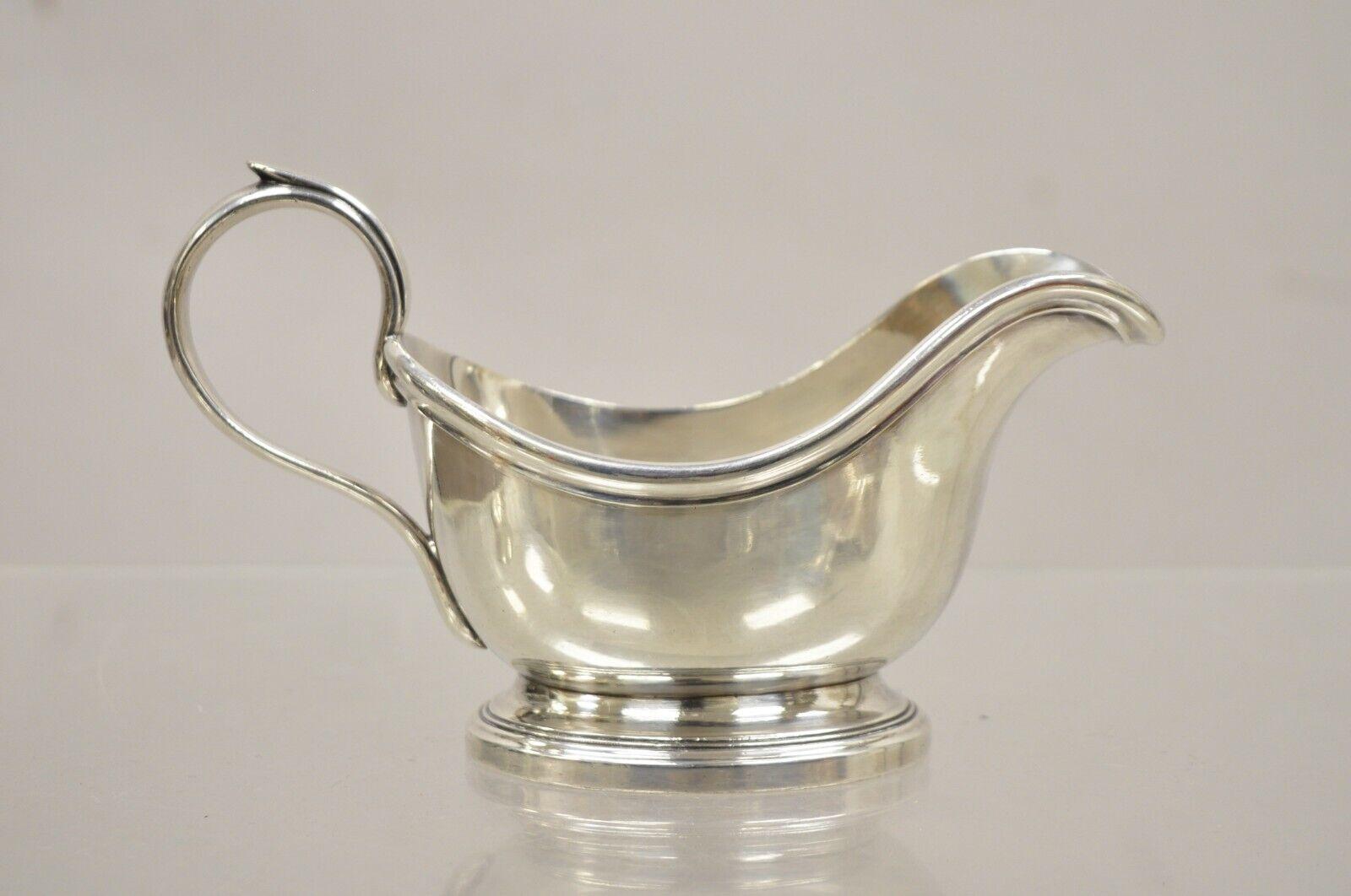 Vintage Christofle Victorian Silver Plated Small Sauce Gravy Boat with Handle For Sale 6