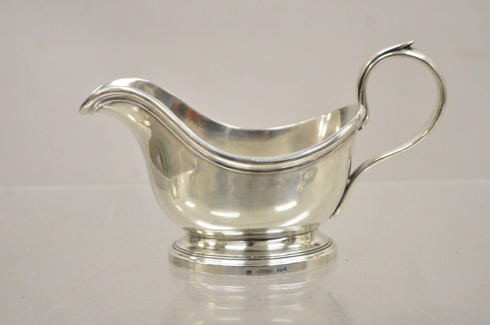 Vintage Christofle Victorian Silver Plated Small Sauce Gravy Boat with Handle For Sale 4