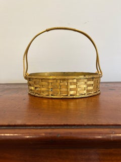 Cestino vintage in metallo intrecciato Christofle Made in France