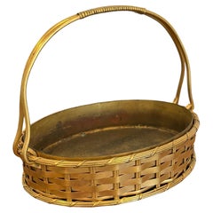 Vintage Christofle Woven Metal Basket Made in France