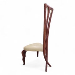 Sedia Christopher Guy d'epoca con base a X in mogano