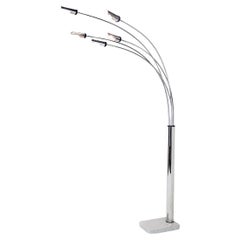 Vintage Chrome 5 arms "Epi" floor lamp attributed to Reggiani - Italy