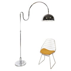Vintage Chrome Adjustable Floor Lamp, 1980s