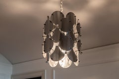 Vintage Chrome and Brass Pendant