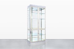 Vintage Chrom und Messing Vitrine / Vitrinenschrank, Mastercraft Style