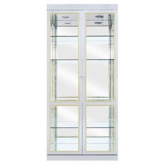 Vintage Chrome and Brass Vitrine / Display Cabinet, Mastercraft Style