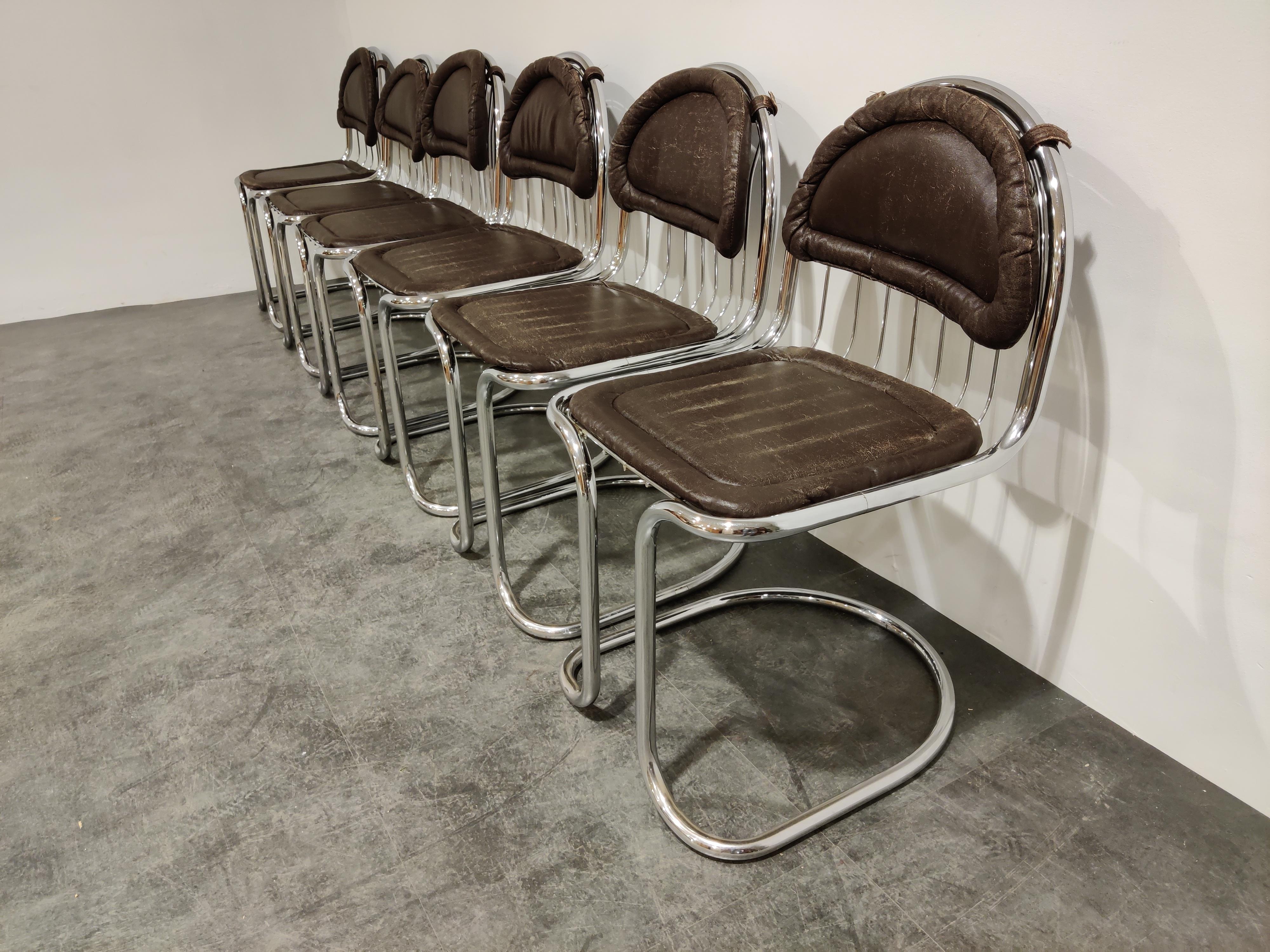 vintage chrome dining chairs