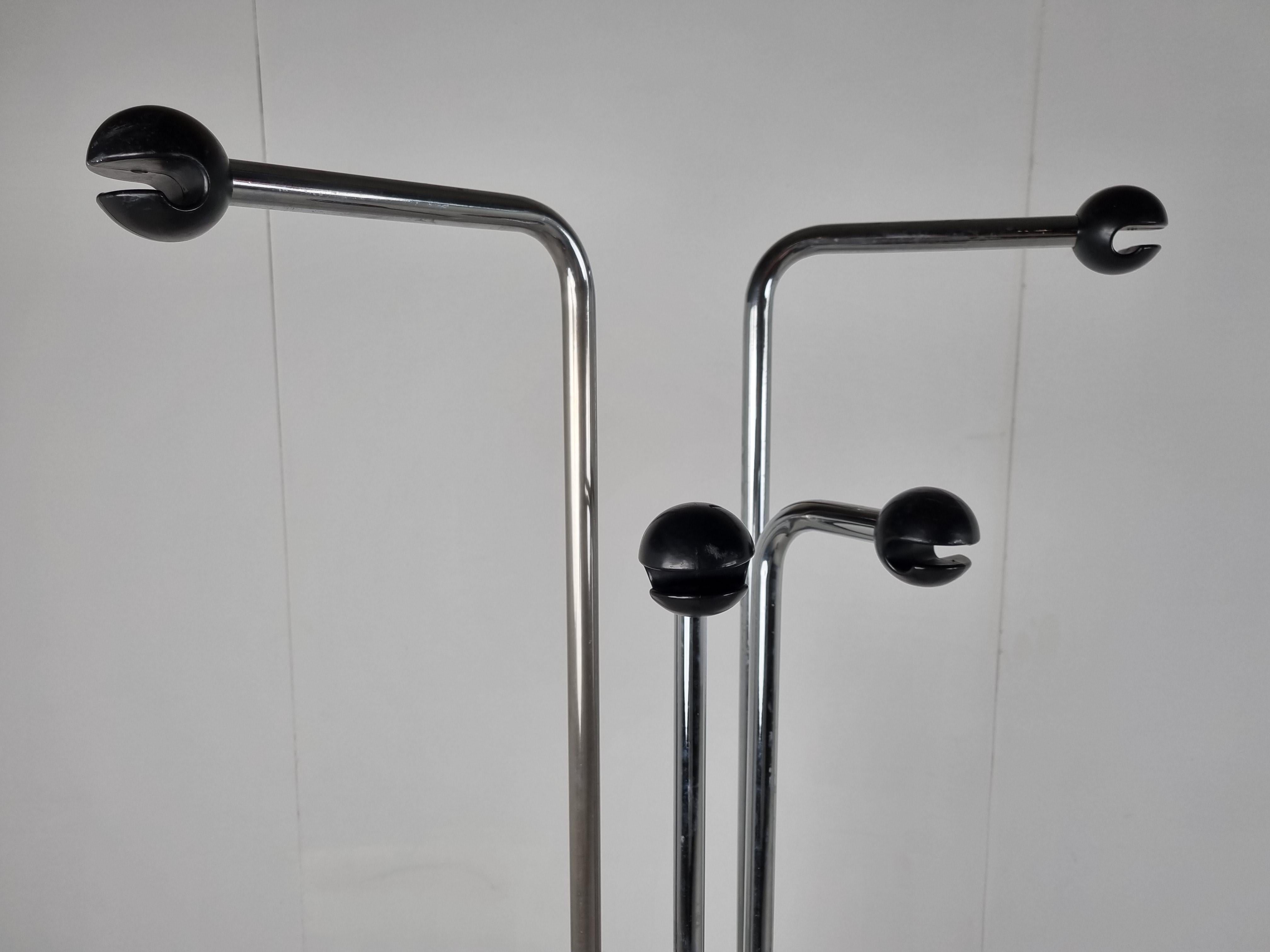Vintage Chrome and Marble Coat Stand, 1970s 3