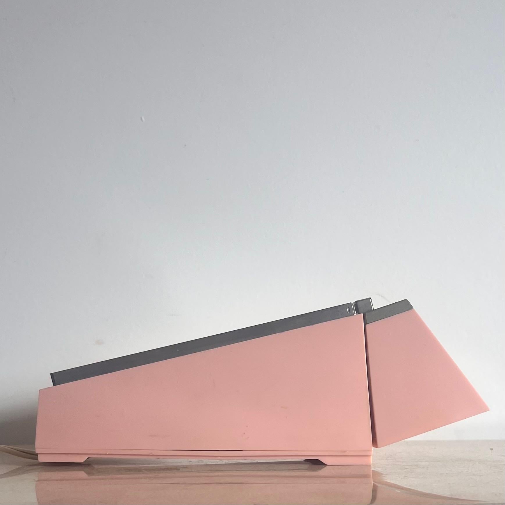 Vintage chrome and pink “Lampette” task lamp by Koch, 1964 7