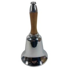 Vintage Chrome and Wood "Town Crier" Bell Form Cocktail Shaker