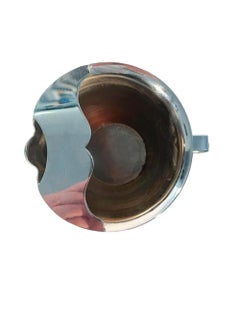 Pichet de bar chromé vintage avec poignée en fausse écaille de tortue rouge en bakelite par Glo-Hill