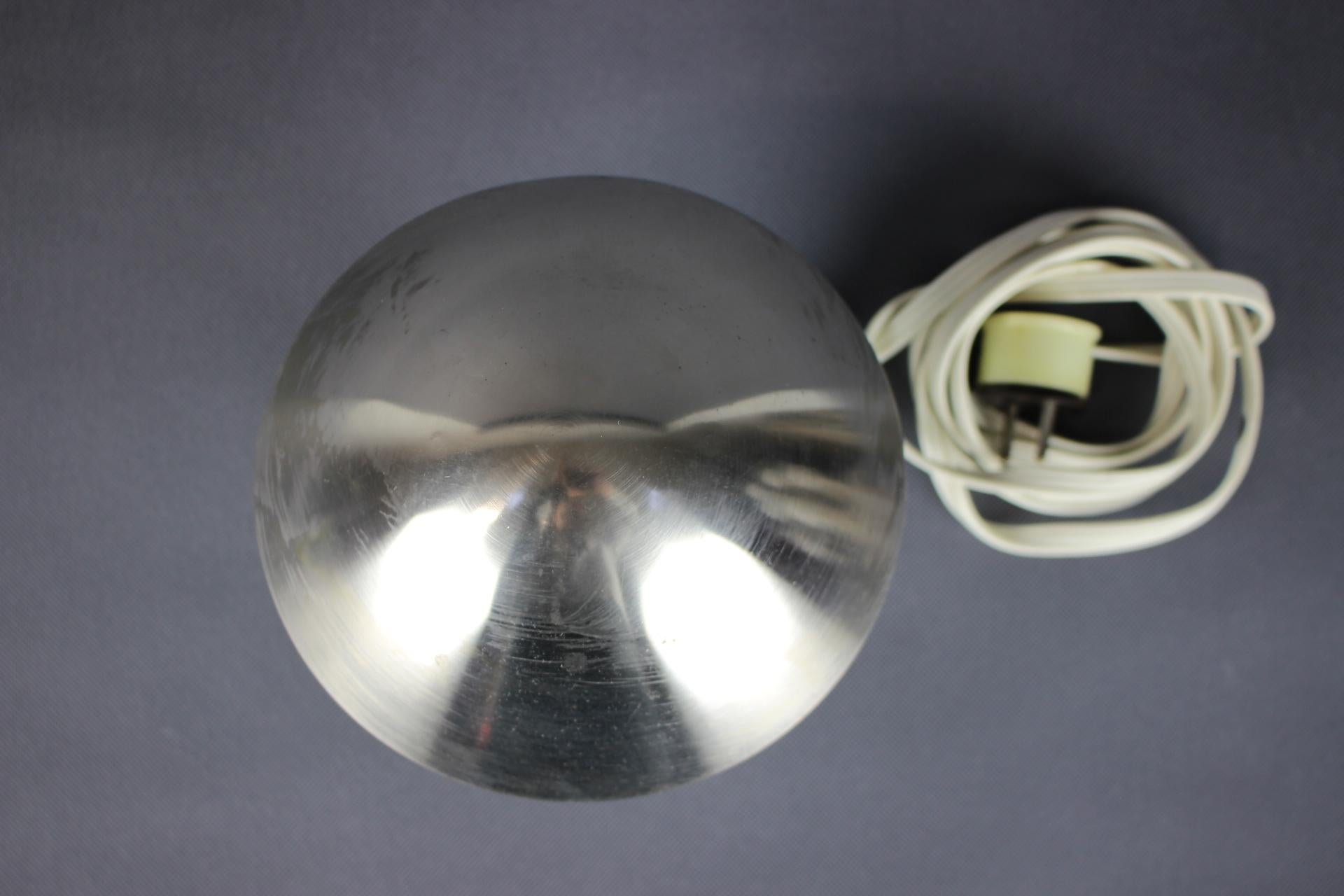 Metal Vintage Chrome Bauhaus Table Lamp by Josef Hurka, Czechoslovakia, 1930s For Sale