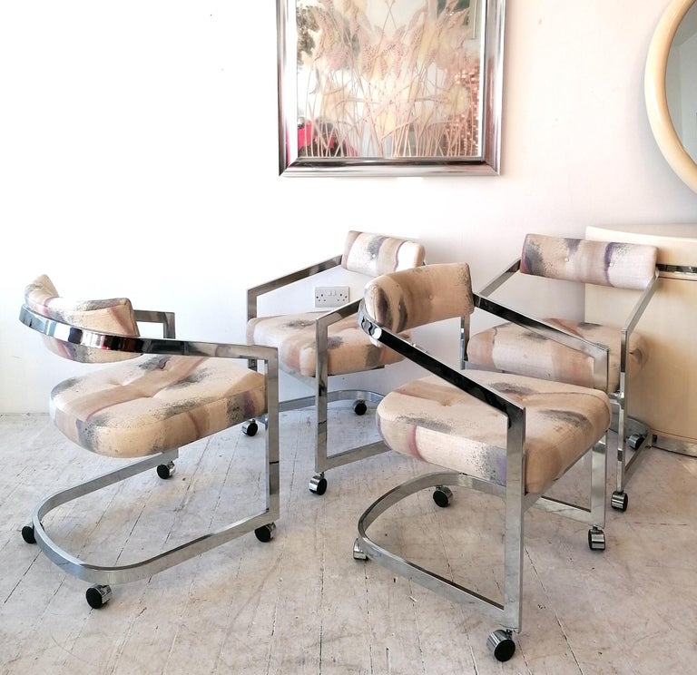 Vintage Chrome Chairs by Milo Baughman for Design Institute of America