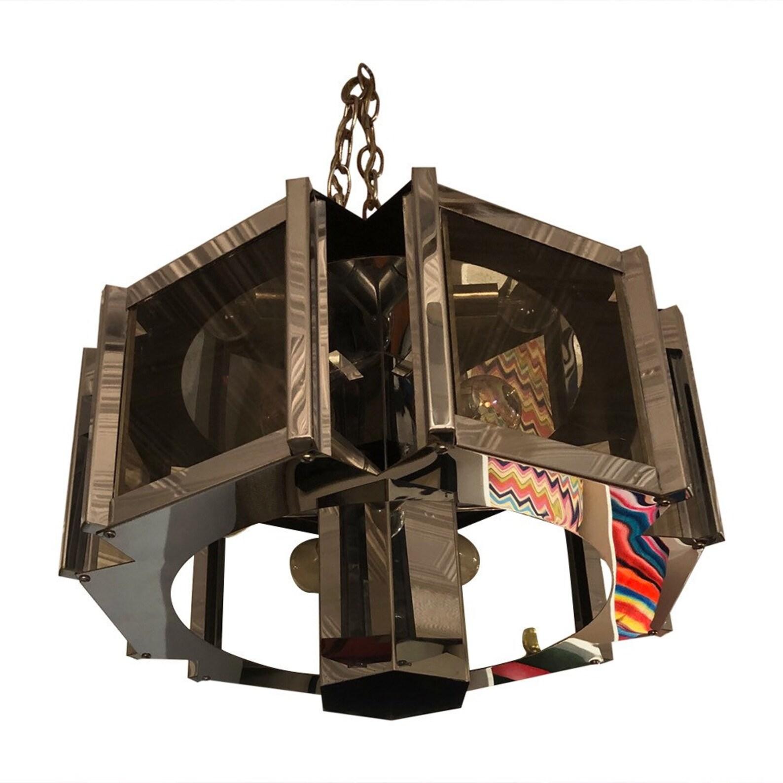 Vintage Chrome Chandelier Sonneman Sputnik Hanging Lamp Mid-Century Modern 2