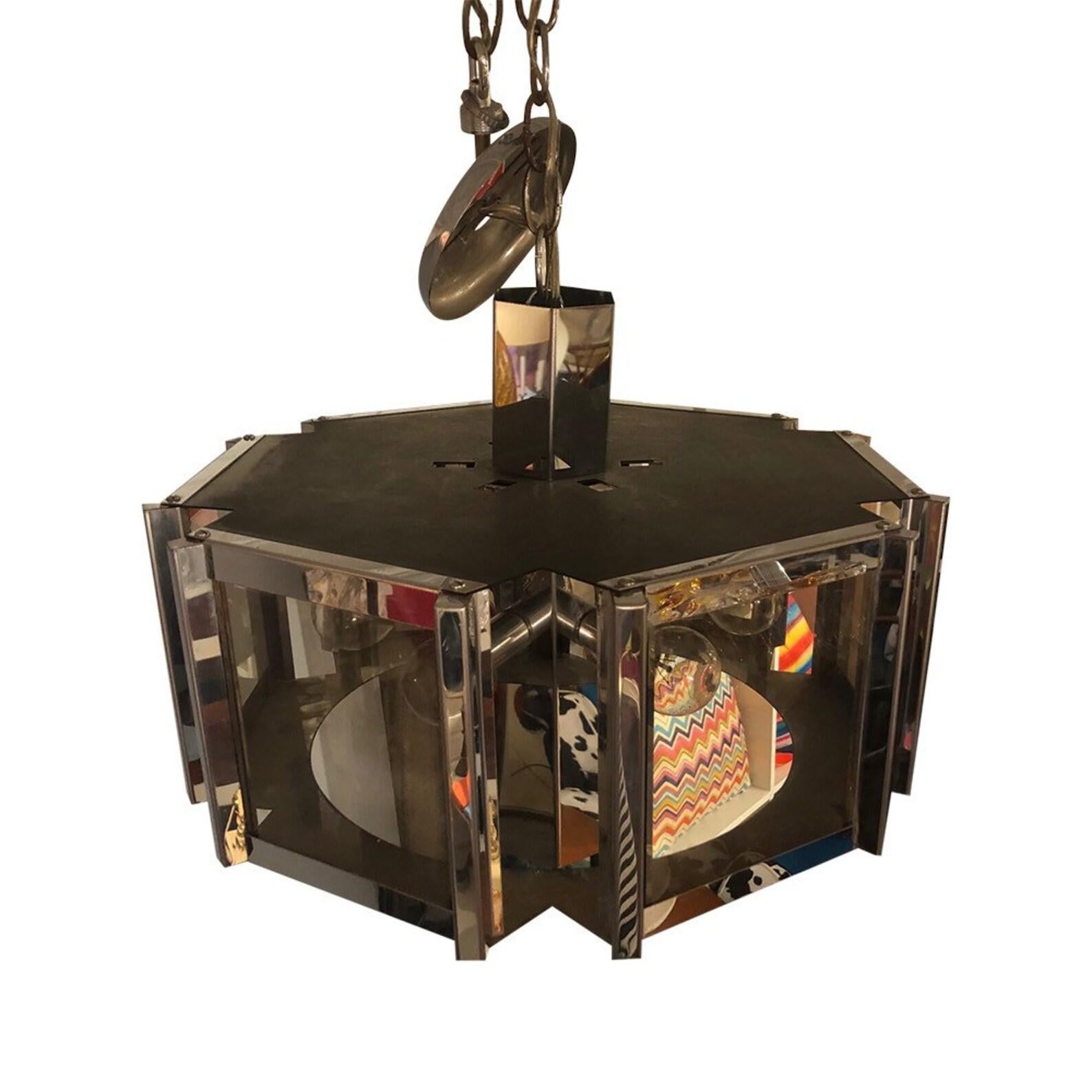 Vintage Chrome Chandelier Sonneman Sputnik Hanging Lamp Mid-Century Modern 3